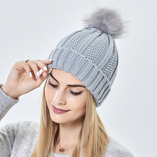 Fleece Knitted Beanie